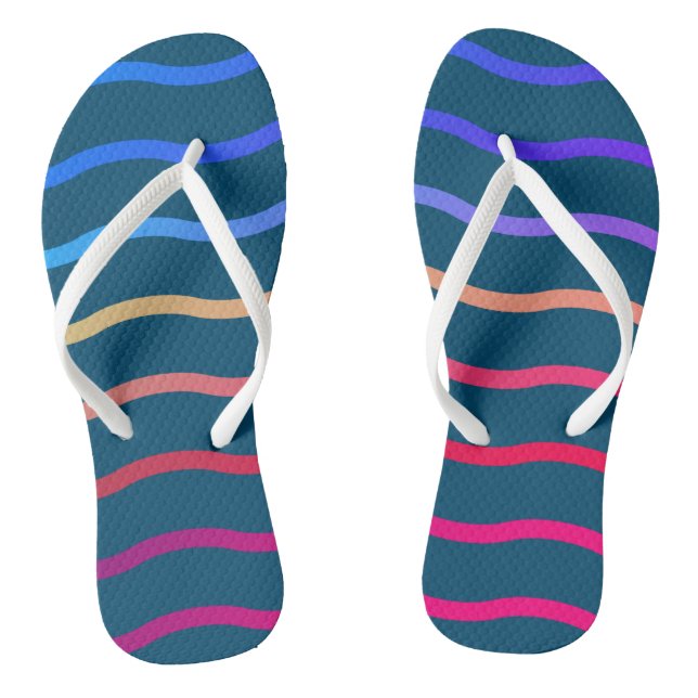 Modernes, farbenfroh-stahlblaues Hintergrundbild Flip Flops (Fußbett)