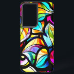 Modernes, farbenfrohes Abstrakt-gestanztes Glasdes Samsung Galaxy Hülle<br><div class="desc">Bild eines Buntglasdesigns. Cool modernes Design.</div>