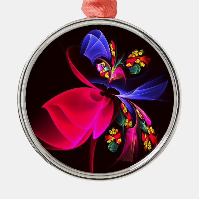 Modernes, farbenfrohes Abstraktes Kunstmuster #06 Ornament Aus Metall (Vorne)