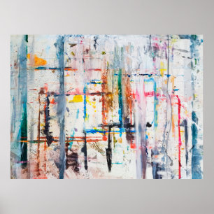 Modernes, farbenfrohes Ambiente.Kunst, zeitgenössi Poster