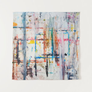 Modernes, farbenfrohes Ambiente.Kunst, zeitgenössi Wandteppich