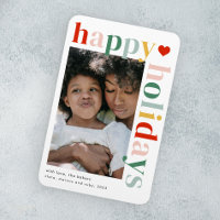 Modernes, farbenfrohes Happy Holidays Foto
