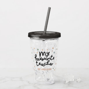 Modernes, farbenfrohes Lieblingssterngeschenk Acryltrinkbecher