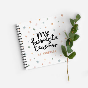 Modernes, farbenfrohes Lieblingssterngeschenk Notizbuch