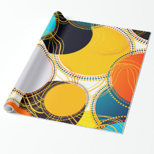 Modernes, farbenfrohes Muster, Fun Geo Abstrakt Geschenkpapier