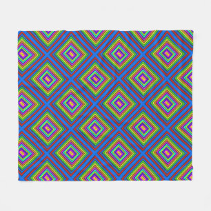 Modernes, farbenfrohes, quadratisches geometrische fleecedecke