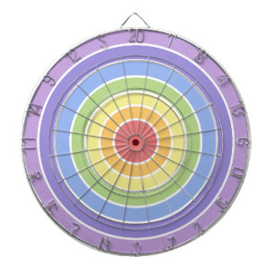 Modernes, farbenfrohes Regenbogenfarbenmuster Dartscheibe