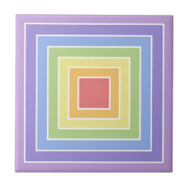 Modernes, farbenfrohes Regenbogenfarbenmuster Fliese