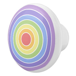 Modernes, farbenfrohes Regenbogenfarbenmuster Keramikknauf