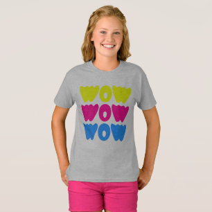 Modernes, farbenfrohes WOW MAMA Sprichwort Einfach T-Shirt
