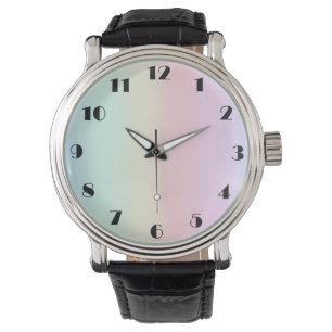 Modernes farbiges Gefälle Wasserfarbe Regenbogen Armbanduhr