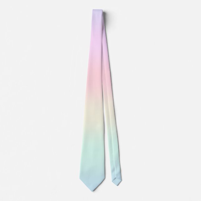 Modernes farbiges Gefälle Wasserfarbe Regenbogen Krawatte (Vorderseite)