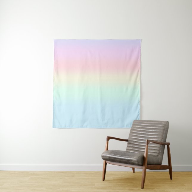 Modernes farbiges Gefälle Wasserfarbe Regenbogen Wandteppich (Beispiel)