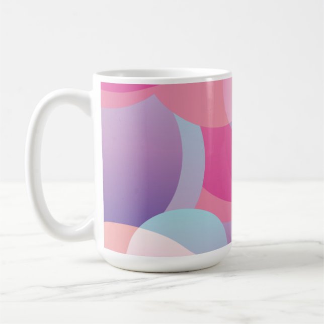 Modernes, farbiges geometrisches Muster Kaffeetasse (Links)