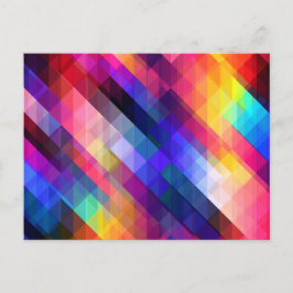 Modernes, farbiges geometrisches Muster Postkarte