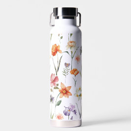Modernes, farbiges Muster der Wildblume Trinkflasche