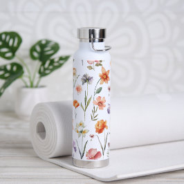 Modernes, farbiges Muster der Wildblume Trinkflasche