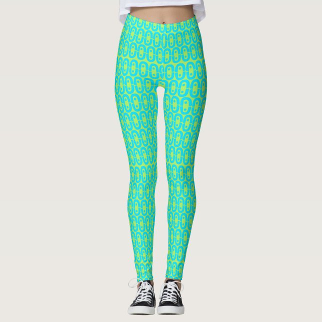 modernes farbiges Muster Leggings (Vorderseite)