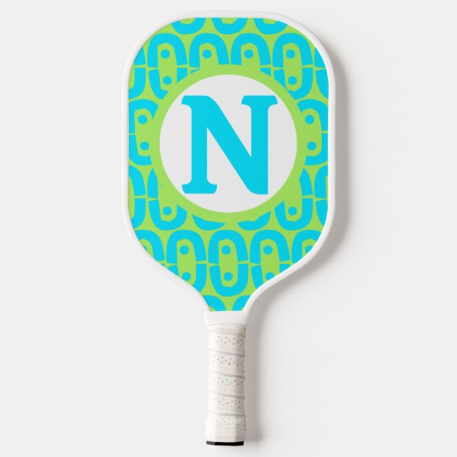 modernes farbiges Muster Pickleball Schläger (Rückseite)