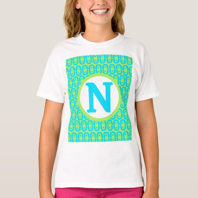 modernes farbiges Muster T-Shirt (Vorderseite)