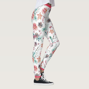 Modernes, farbiges Weihnachtsmuster Leggings