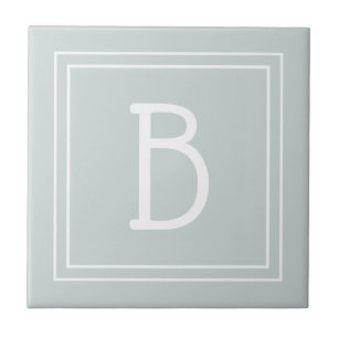 Modernes Farmhaus-Monogramm in Grün und Weiß Anfan Fliese