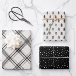 Modernes Farmhouse-Urlaubspapier Geschenkpapier Set