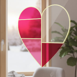 Modernes Fenster für das Herz für den Valentinstag Fensteraufkleber