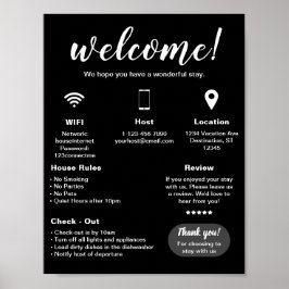 Modernes Ferienhaus Willkommen Plakat