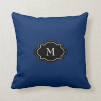 Modernes festes Familienmonogramm des blauen