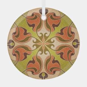 Modernes, festes Glasfenster Ornament Aus Glas