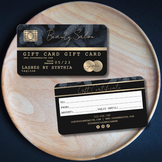 Modernes, festes Gold-Kreditkartengeschenk Visitenkarte (Von Creator hochgeladen)