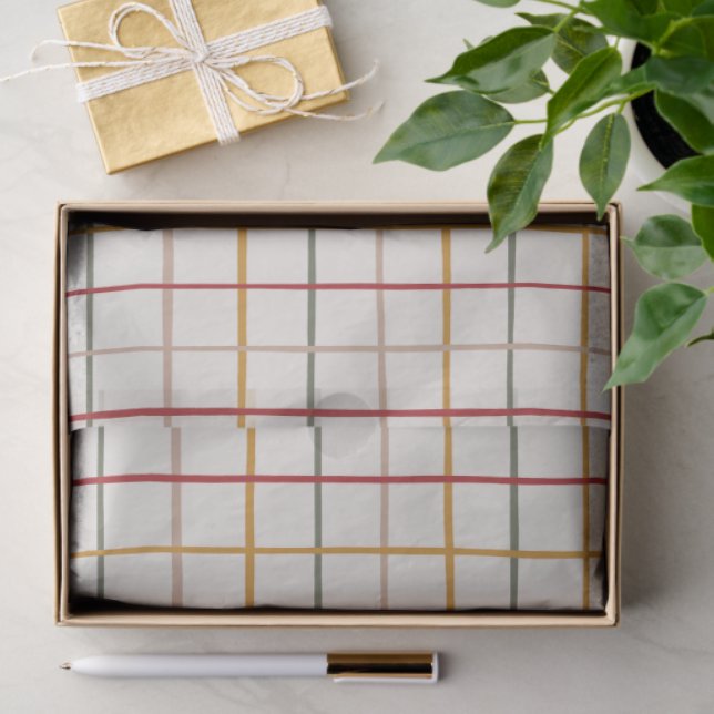 Modernes festliches, farbiges Gitter Seidenpapier (Geschenk)