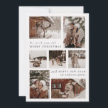 Modernes festliches Sieben-Foto-Collage Weihnachte Feiertagskarte<br><div class="desc">Modern Festival Sieben Foto Collage Weihnachts-Weihnachtskarte</div>