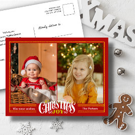 Modernes festliches Weihnachtsfest - Minimalistisc Feiertagspostkarte