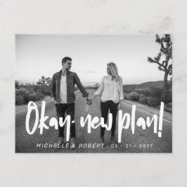 modernes, fett formatiertes Skript-Foto ändert das Postkarte