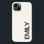 Modernes, fett weißes Personalisiertes iPhone 13 F Case-Mate iPhone Hülle<br><div class="desc">Modernes,  feines Schwarz und Weiß Personalisiertes iPhone 13 Case. Benutzerdefinierter iPhone-Fall mit Namen.</div>