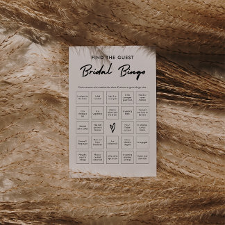 Modernes Finden des Brautparty Bingo Game