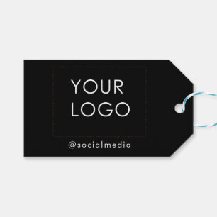 Modernes Firmenlogo Social Media Black Geschenkanhänger