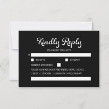 Modernes Flair Script Minimalistisch Black Wedding