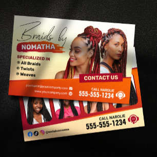 Modernes Flechtsalon-Flechtstylist Friseur Flyer