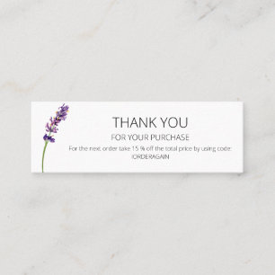 Modernes Flora Danke Business Card Mini Visitenkarte