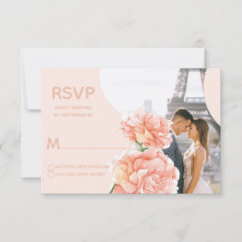 Modernes Floral Elegantes Hochzeitsstil-UAWG Foto RSVP Karte
