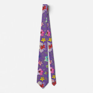 Modernes, florales Blume Muster Krawatte
