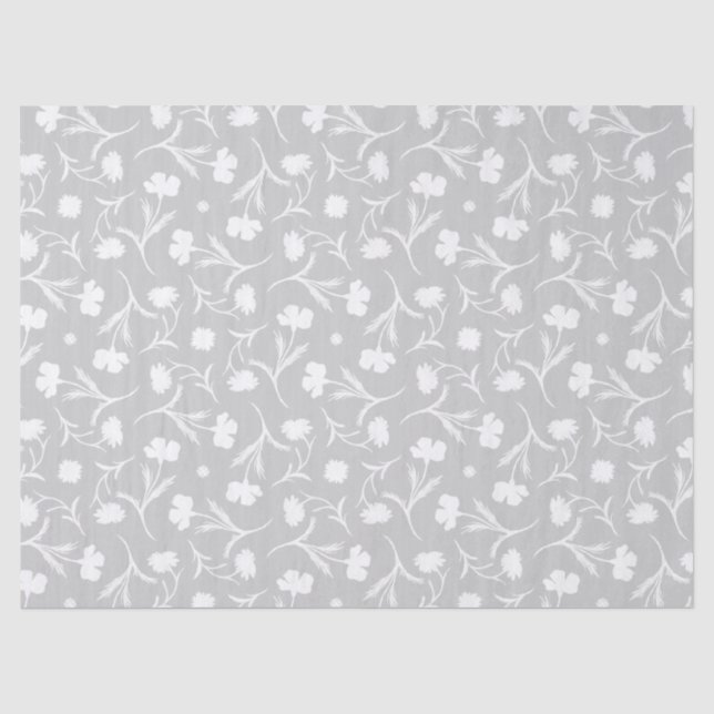 Modernes, florales Muster Chic Elegantes Niedlich  Seidenpapier (Vorderseite)
