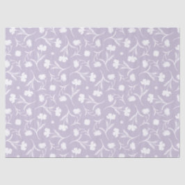 Modernes, florales Muster Chic Niedlich Lila Grau Seidenpapier