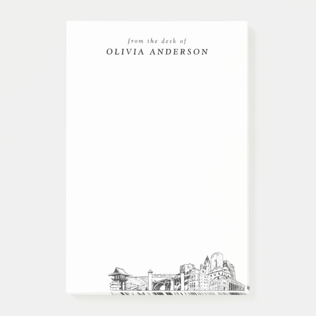 Modernes Fort mit Beruflichem Geschenk Personalisi Post-it Klebezettel (Vorderseite)