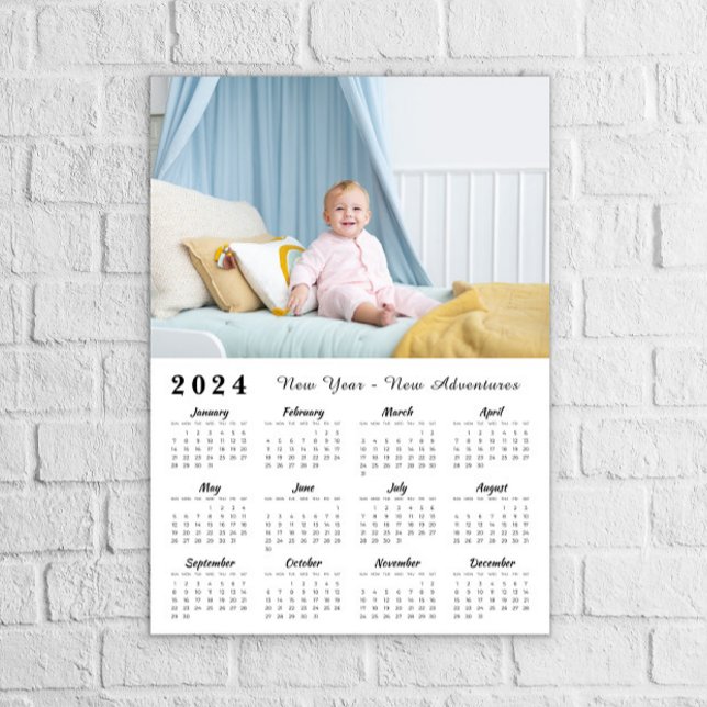 Modernes Foto 2024 Neujahrskalender Poster (Von Creator hochgeladen)