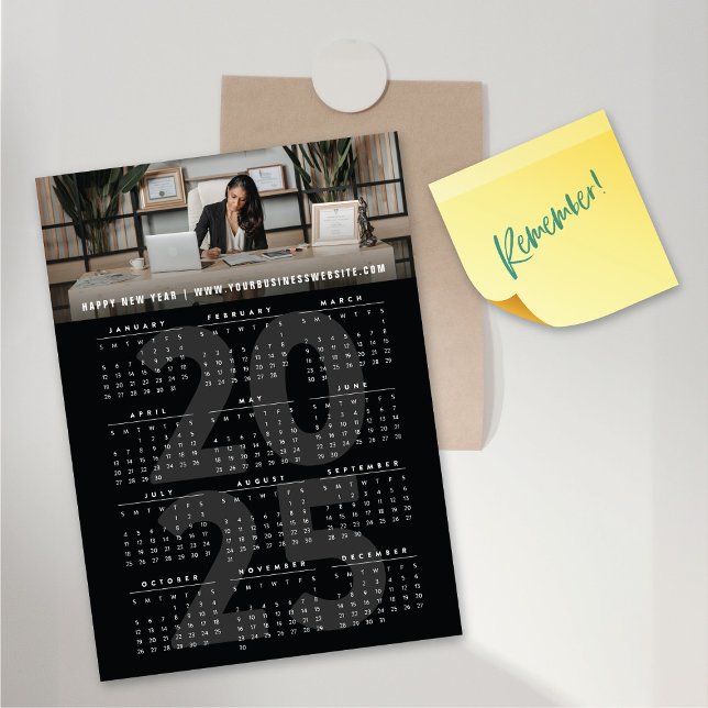Modernes Foto 2025 Kalender Urlaub Magnetkarte (Modern 2025 Calendar Holiday Photo Magnetic Card @ fat_fa_tin)
