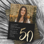 Modernes Foto 50. Geburtstag Einladung<br><div class="desc">Einfache moderne Foto 50. Geburtstag Einladung. Klicken Sie auf die Schaltfläche Bearbeiten/Personalisieren,  um dieses Design anzupassen.</div>